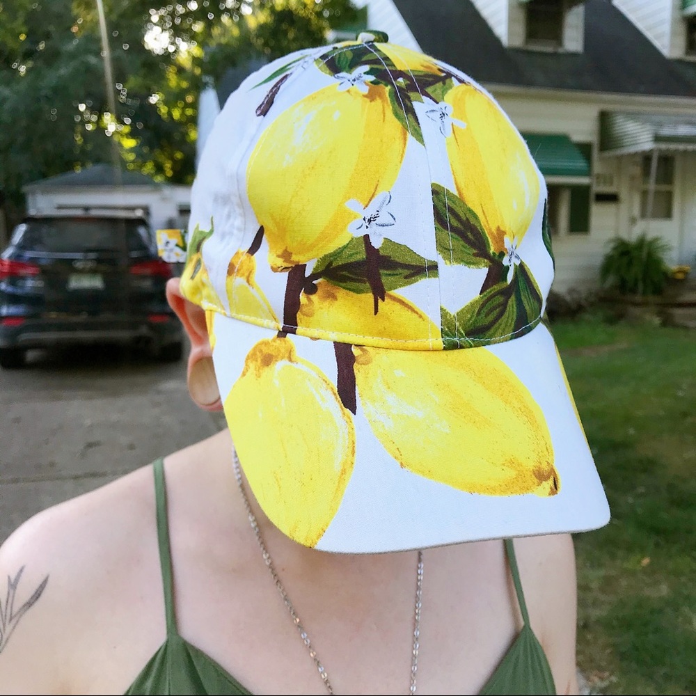 Anthropologie | Lemon Baseball Cap